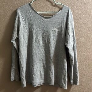 Spalding Heather Gray off the shoulder long sleeve